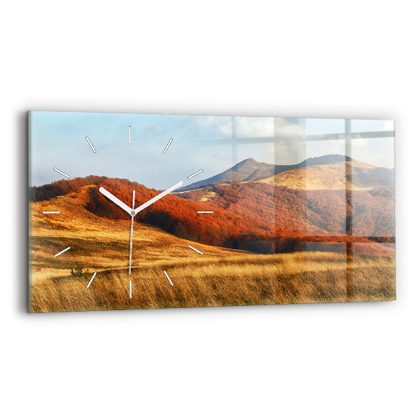 Horizontale Uhr mit motiv Berglandschaft im Herbst