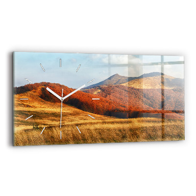 Horizontale Uhr mit motiv Berglandschaft im Herbst