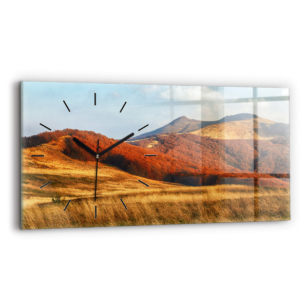 Horizontale Uhr mit motiv Berglandschaft im Herbst