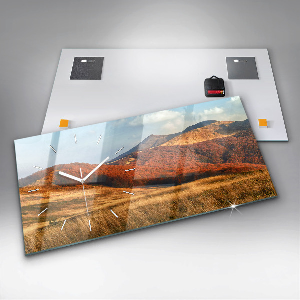 Horizontale Uhr mit motiv Berglandschaft im Herbst