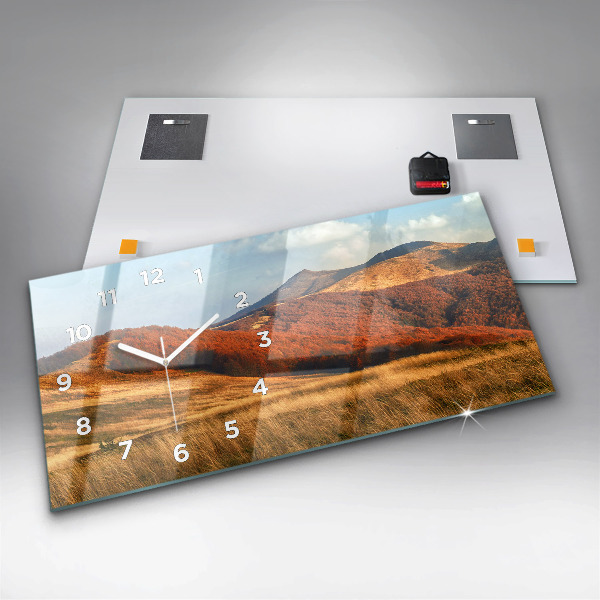 Horizontale Uhr mit motiv Berglandschaft im Herbst