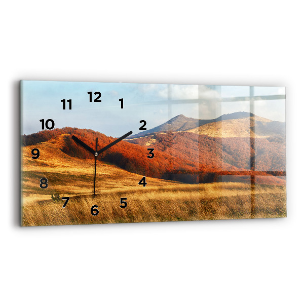 Horizontale Uhr mit motiv Berglandschaft im Herbst