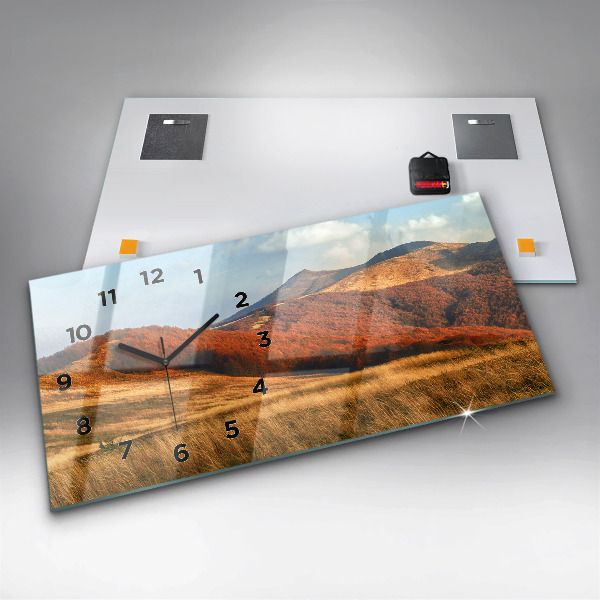 Horizontale Uhr mit motiv Berglandschaft im Herbst