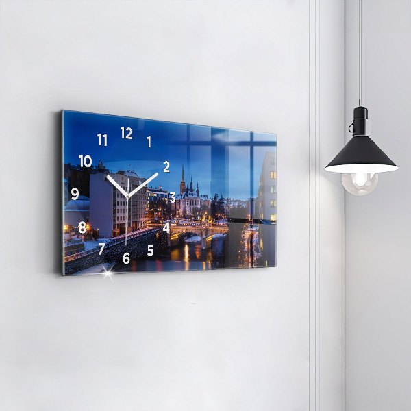 Horizontale Uhr mit motiv Panorama von Pilsen