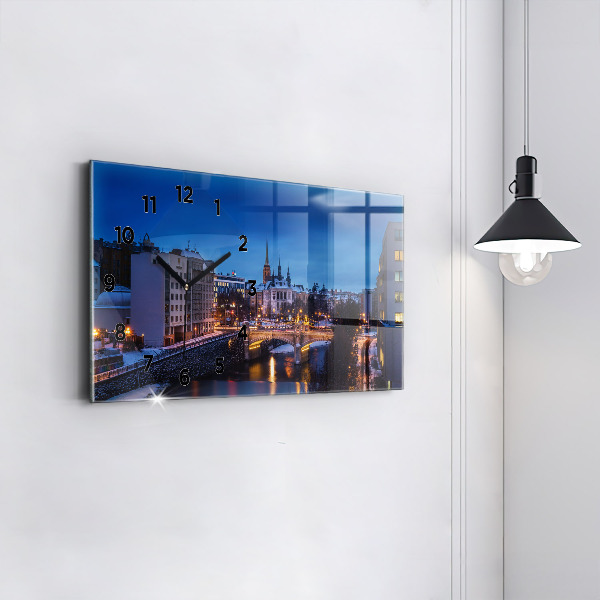 Horizontale Uhr mit motiv Panorama von Pilsen