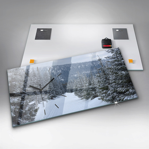Horizontale Uhr mit motiv Tschechisches Riesengebirge im Winter