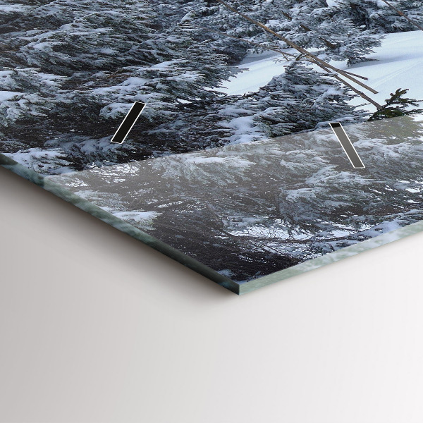 Horizontale Uhr mit motiv Tschechisches Riesengebirge im Winter