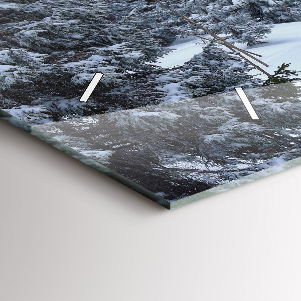 Horizontale Uhr mit motiv Tschechisches Riesengebirge im Winter