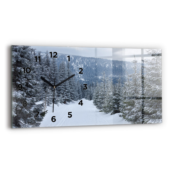 Horizontale Uhr mit motiv Tschechisches Riesengebirge im Winter