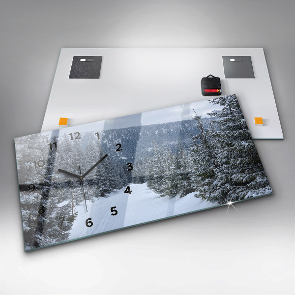 Horizontale Uhr mit motiv Tschechisches Riesengebirge im Winter