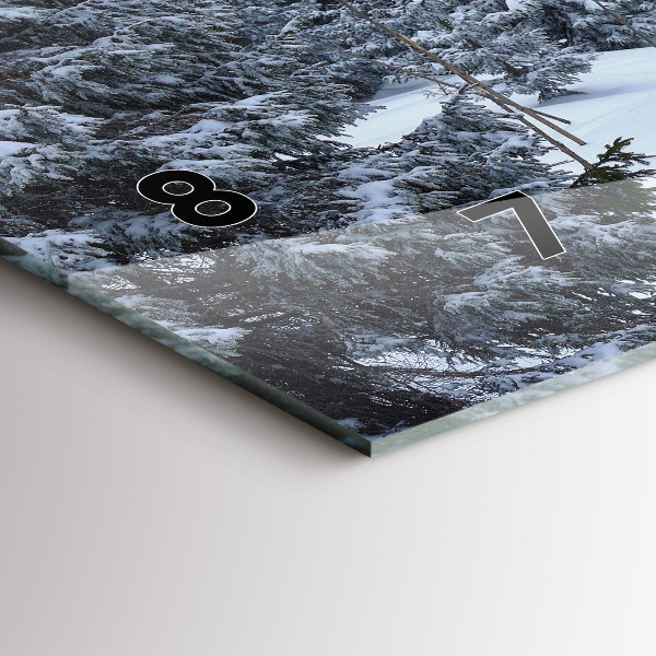 Horizontale Uhr mit motiv Tschechisches Riesengebirge im Winter
