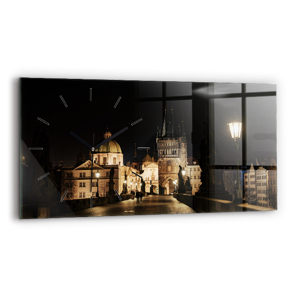 Horizontale Uhr mit motiv Karlsbrücke in Prag