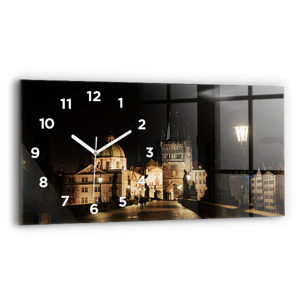 Horizontale Uhr mit motiv Karlsbrücke in Prag
