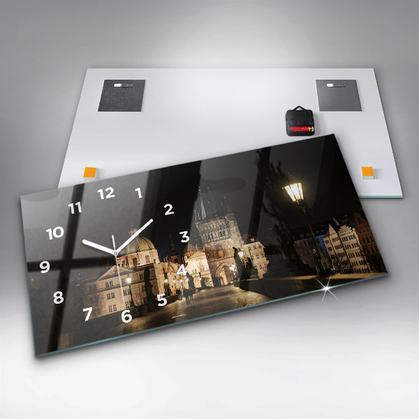 Horizontale Uhr mit motiv Karlsbrücke in Prag