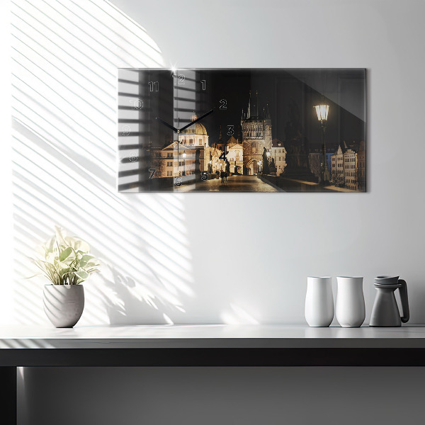 Horizontale Uhr mit motiv Karlsbrücke in Prag