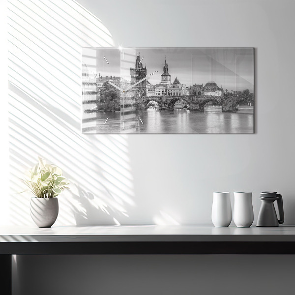 Horizontale Uhr Ansicht der Karlsbrücke Prag