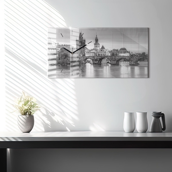 Horizontale Uhr Ansicht der Karlsbrücke Prag