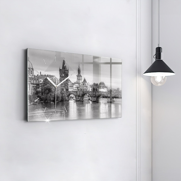 Horizontale Uhr Ansicht der Karlsbrücke Prag