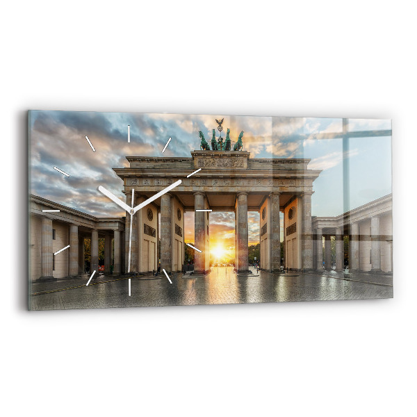 Horizontale Uhr mit motiv Brandenburger Tor in Berlin