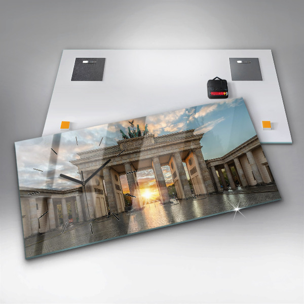Horizontale Uhr mit motiv Brandenburger Tor in Berlin