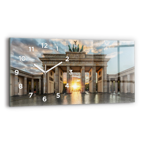 Horizontale Uhr mit motiv Brandenburger Tor in Berlin