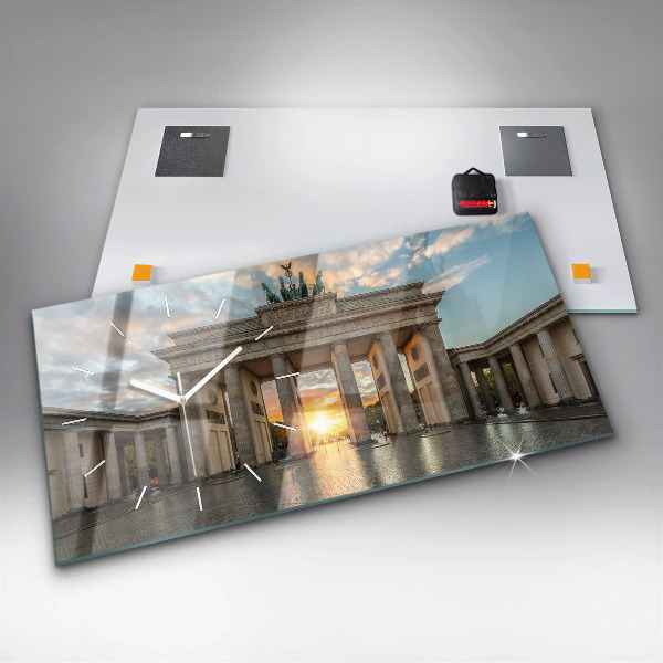 Horizontale Uhr mit motiv Brandenburger Tor in Berlin