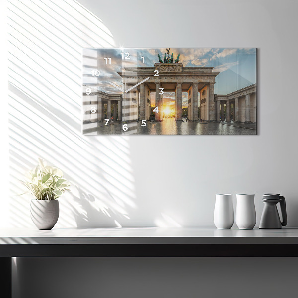 Horizontale Uhr mit motiv Brandenburger Tor in Berlin