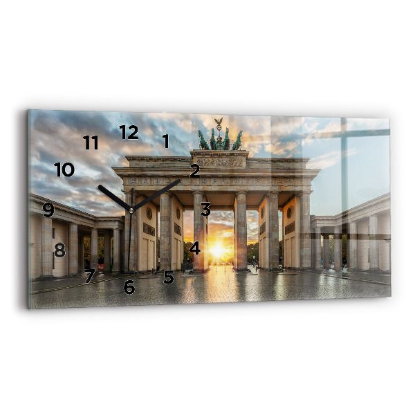 Horizontale Uhr mit motiv Brandenburger Tor in Berlin
