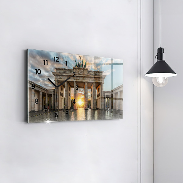 Horizontale Uhr mit motiv Brandenburger Tor in Berlin