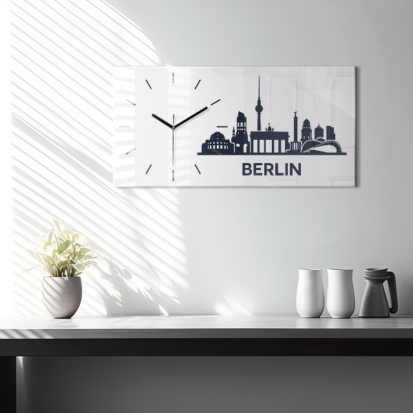 Horizontale Uhr mit motiv Illustration der Stadt Berlin