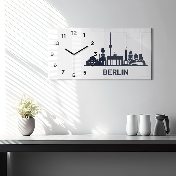 Horizontale Uhr mit motiv Illustration der Stadt Berlin