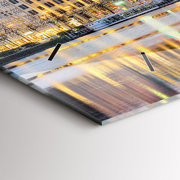 Horizontale Uhr mit motiv Alster in Hamburg