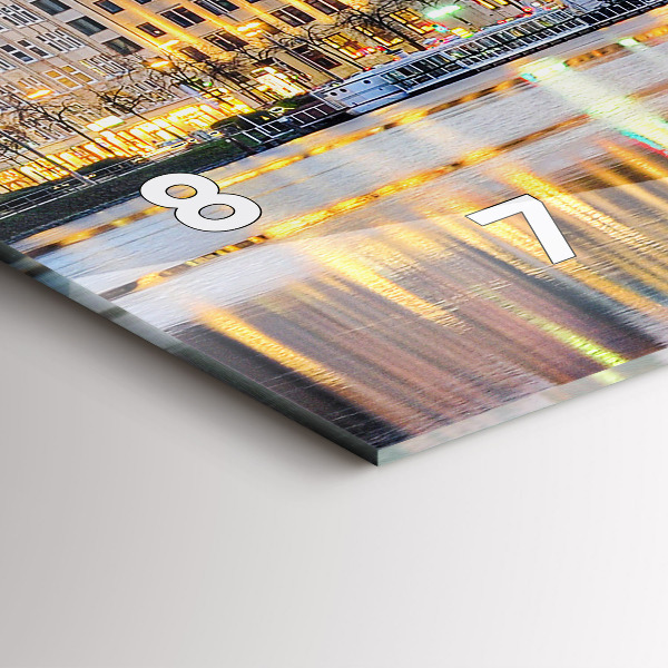 Horizontale Uhr mit motiv Alster in Hamburg