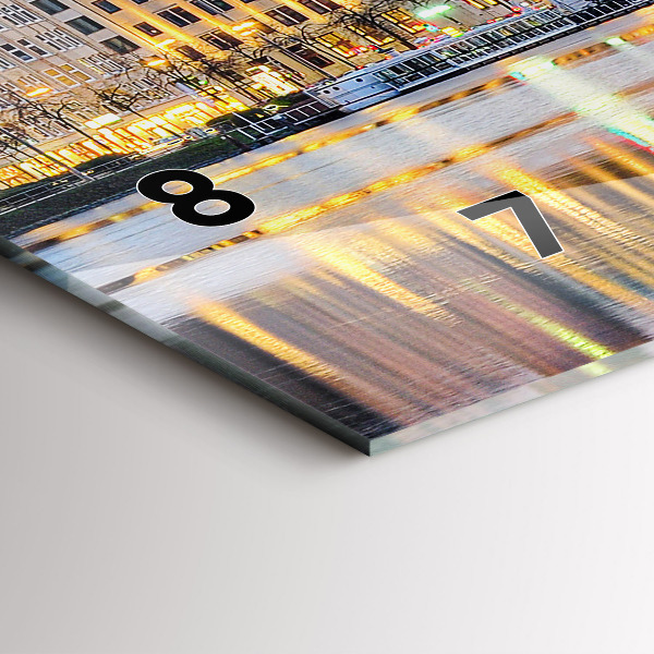 Horizontale Uhr mit motiv Alster in Hamburg