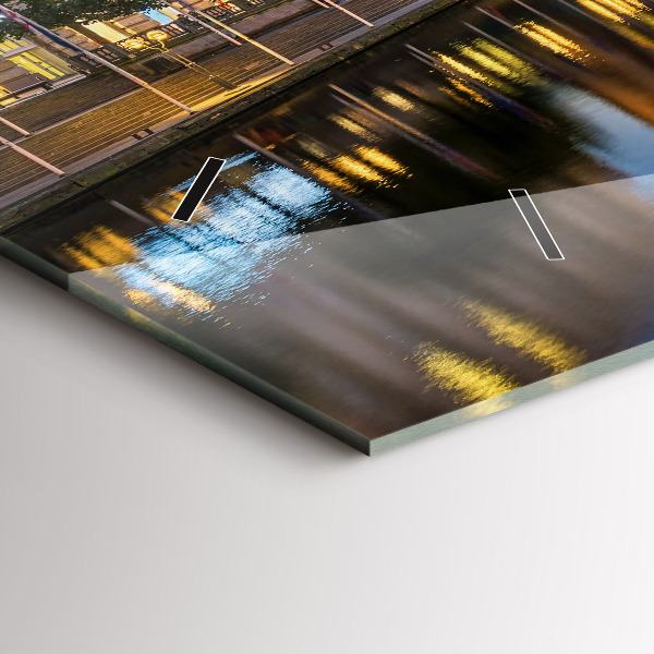 Horizontale Uhr mit motiv Hamburger Rathaus