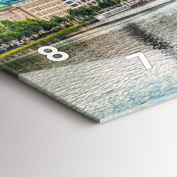 Horizontale Uhr mit motiv Binnenalster in Hamburg