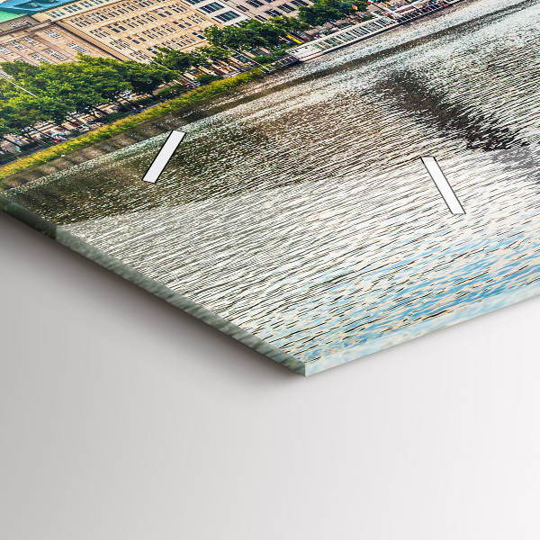 Horizontale Uhr mit motiv Binnenalster in Hamburg