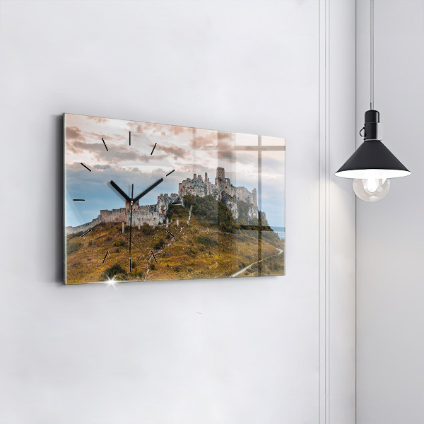 Horizontale Uhr mit motiv Zipser Burg in der Slowakei