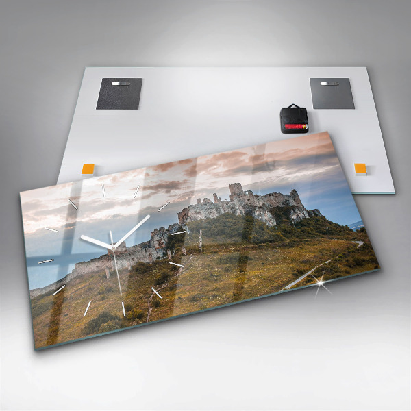 Horizontale Uhr mit motiv Zipser Burg in der Slowakei