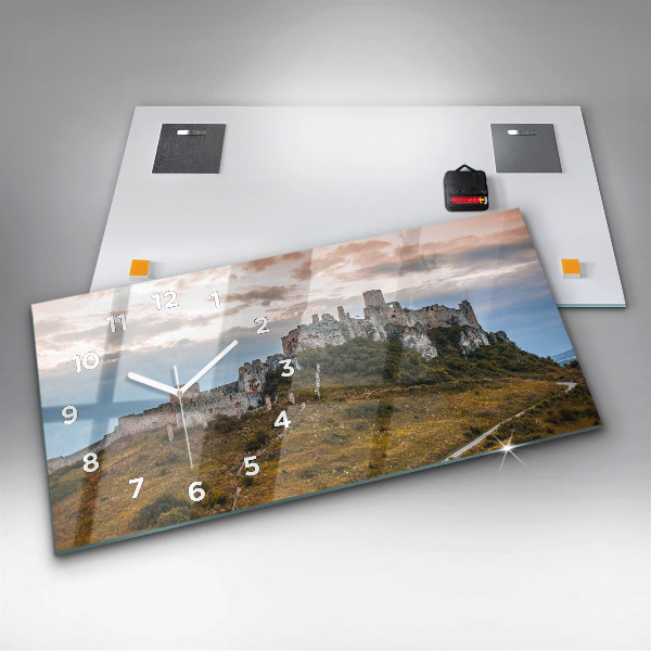 Horizontale Uhr mit motiv Zipser Burg in der Slowakei
