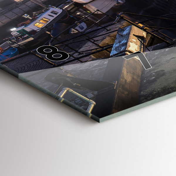 Horizontale Uhr mit motiv Beleuchtete Stadt bei Nacht