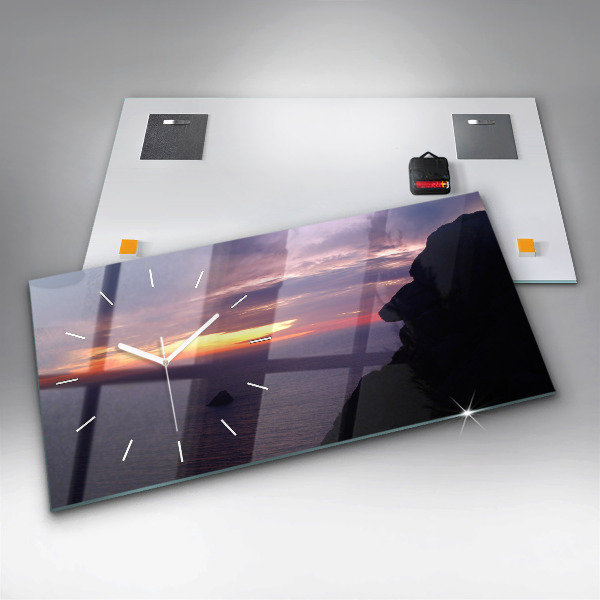 Horizontale Uhr mit motiv Stein-Kopf