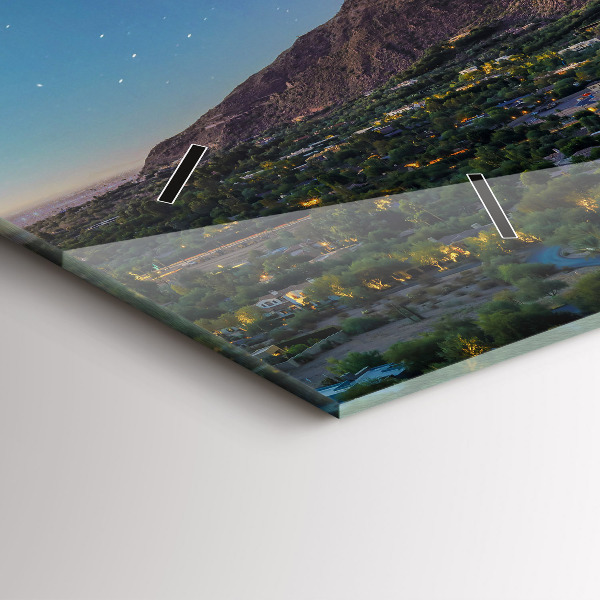 Horizontale Uhr mit motiv Berglandschaft