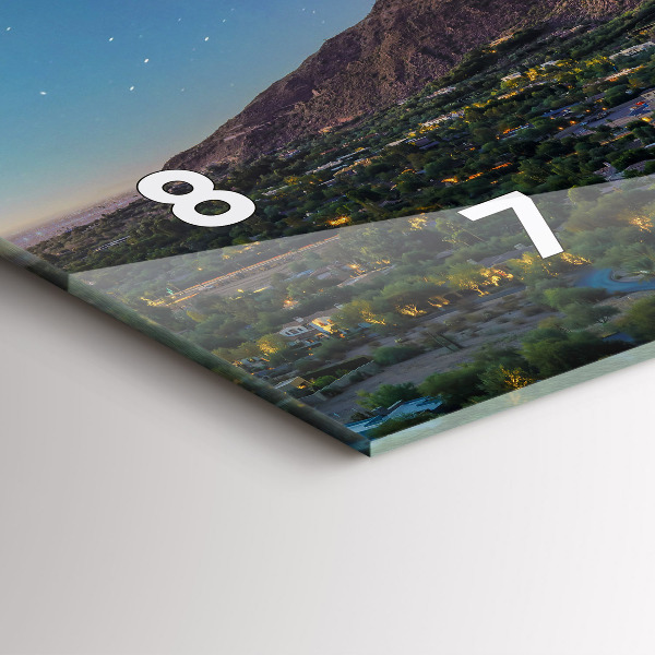 Horizontale Uhr mit motiv Berglandschaft