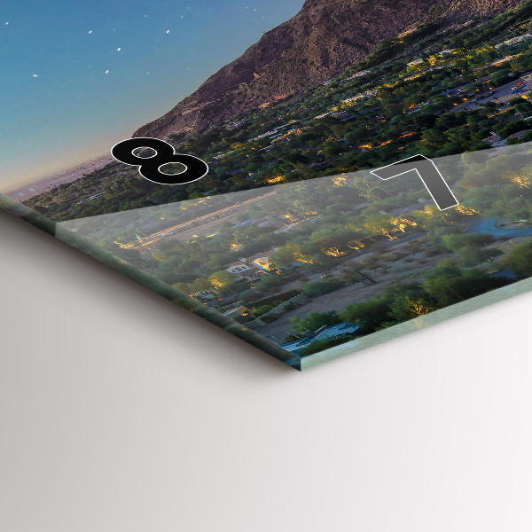 Horizontale Uhr mit motiv Berglandschaft