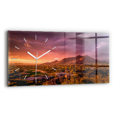 Horizontale Uhr mit motiv Sonnenuntergang im Norden von Scottsdale