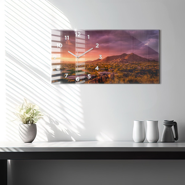Horizontale Uhr mit motiv Sonnenuntergang im Norden von Scottsdale
