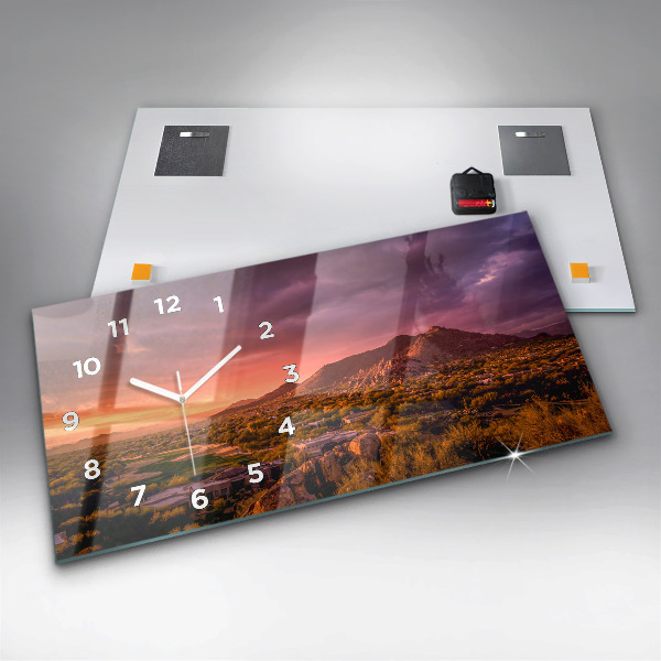 Horizontale Uhr mit motiv Sonnenuntergang im Norden von Scottsdale