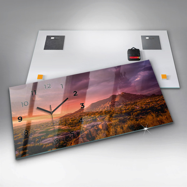 Horizontale Uhr mit motiv Sonnenuntergang im Norden von Scottsdale