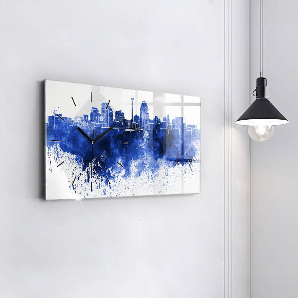 Horizontale Uhr San Antonio Aquarell